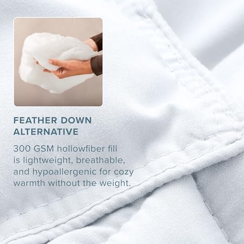 Bare Home Comforter Set - 1800 Ultra Soft (Oversized Queen, White)