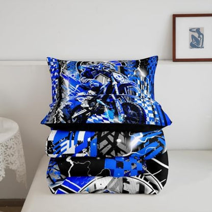 Feelyou Dirt Bike Kids Bedding Set Boys Girls Full Size