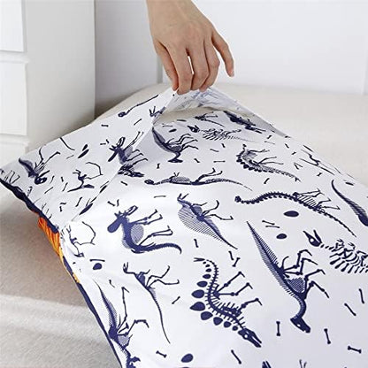 RYNGHIPY 3 Pcs Dark Blue Dinosaur Full Comforter Set for Boys Kids