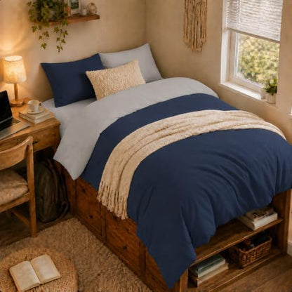Anluoer Twin Comforter Set, 5 Piece Bed in a Bag Twin Bedding Sets