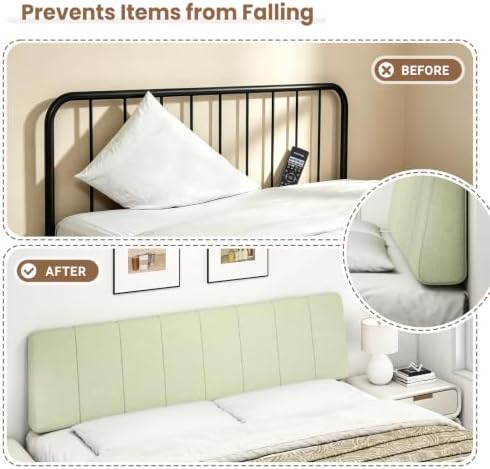 King Size Headboard Only-No Assembly Required, Light Warm Green