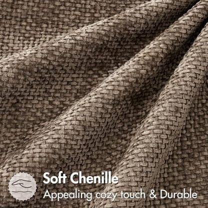 MIULEE Decorative Couch Throw Pillow Covers 22x22 Inch Brown 2 Pack