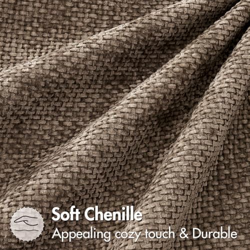 MIULEE Decorative Couch Throw Pillow Covers 20x20 Inch Brown 2 Pack