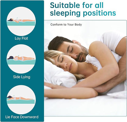 FDW | 14 Inch King Mattress | Medium Firm | Gel Memory Foam Mattress | White | Bed in a Box, CertiPUR-US Certified | Pressure Relief, Cooling Ventilated Foam | Washable Removable Cover