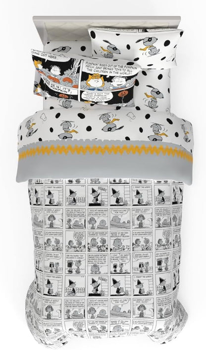 Peanuts Snoopy Bedding Set, 4 Piece Super Soft Reversible Comforter and Sheet Set, Twin, (100% Officially Licensed Product) by Franco Collectibles