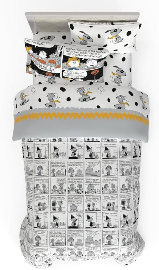 Peanuts Snoopy Bedding Set, 4 Piece Super Soft Reversible Comforter and Sheet Set, Twin, (100% Officially Licensed Product) by Franco Collectibles