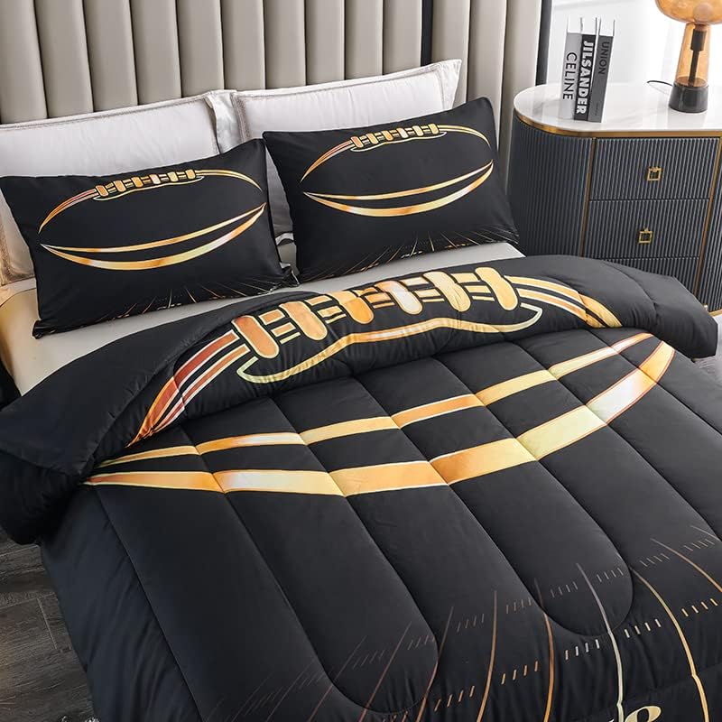 Football Comforter Sets,Sports Bedding Set Queen,Boys Queen Comforter Sets,Kids Comforter Set for Boys