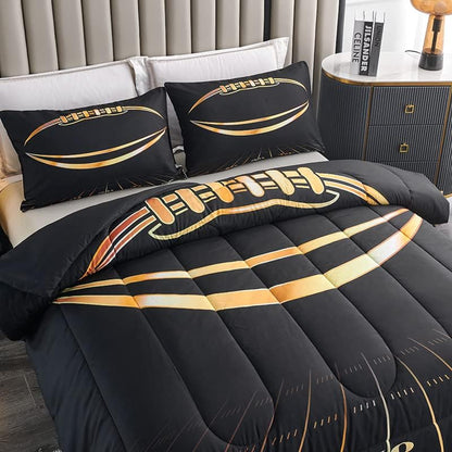 Football Comforter Sets,Sports Bedding Set Queen,Boys Queen Comforter Sets,Kids Comforter Set for Boys