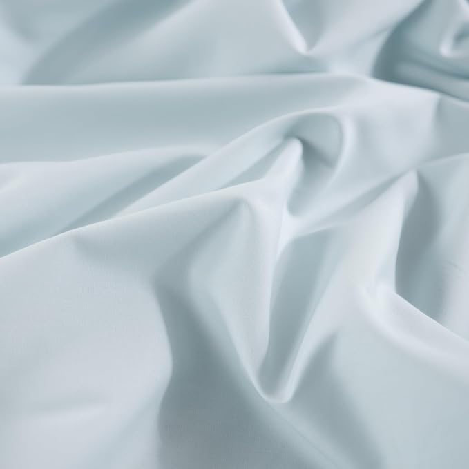 NEXHOME PRO Duvet Cover Set 100% Washed Cotton Full Size Linen Feel Textured Organic Natural 3 Pieces Bedding Set with Zipper Closure and Corner Ties, Breathable (Baby Blue, No Comforter)