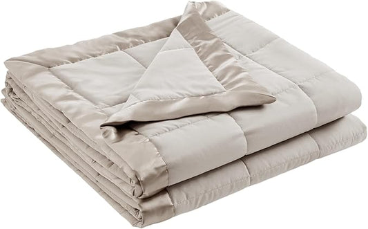 Madison Park Windom Down Alternative Blanket, Premium 3M Scotchgard Moisture Wicking Treatment, Lightweight and Soft Bed Cover For All Season, Satin Trim, Grey King