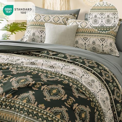 Full Size Comforter Sets - 7 Pieces Boho Bedding Aztec Bed in a Bag