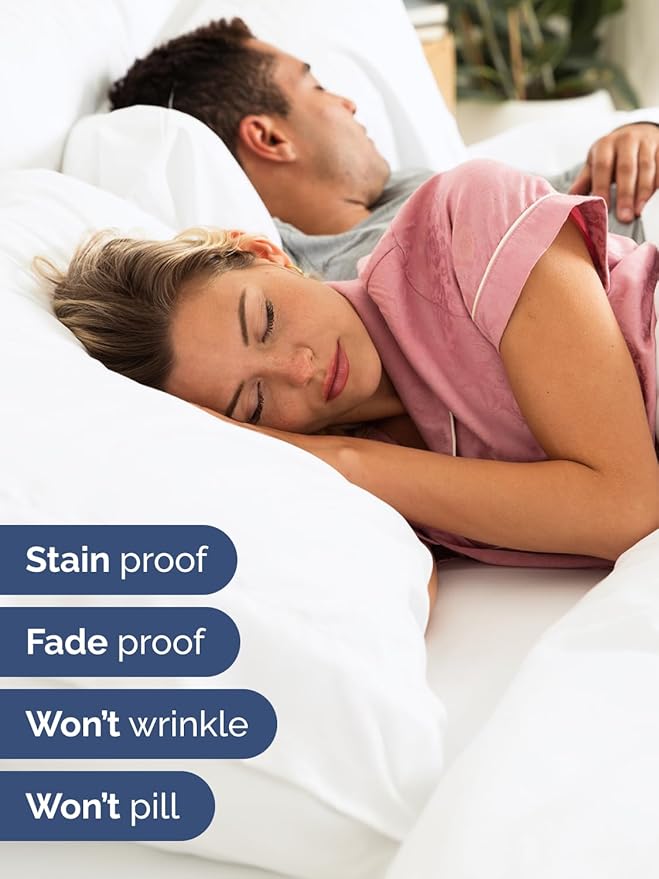 Extra Deep Pocket Cal King Size Sheet Set - 4 Piece Breathable & Cooling Bed Sheets - Hotel Luxury Bedding with 16 to 21 inch Extra Deep Pockets - Soft, Fade and Wrinkle Resistant - Oeko-Tex - White