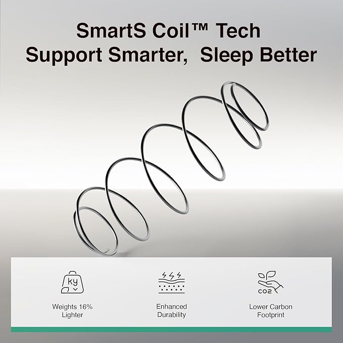 Novilla Queen Mattress, 6 Inch Queen Size Mattresses in a Box with Smarts™ Coil for Pressure Relief, Medium Plush Foam and Spring Hybrid Colchones with CertiPUR-US Certified for Kids