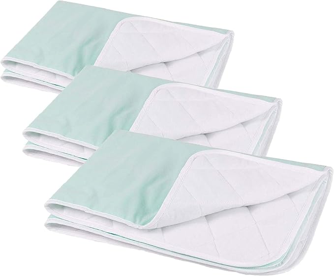 DMI Waterproof Sheet to be Used as a Bed Pad, Bed Liner, Mattress Protector, Pee Pad, Furniture Cover or Seat Protector with Quilted Slide Sheet and 4 Layers of Protection, Without Straps, 28 x 36