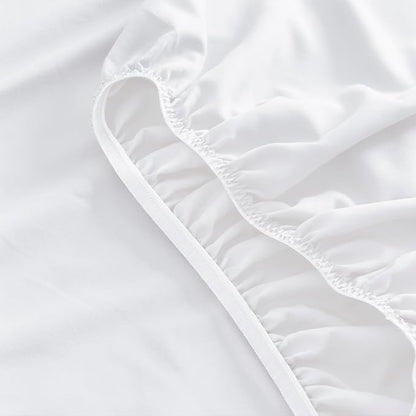 SPRINGSPIRIT Twin Sheets Set, 4 Piece Bed Sheets Set Deep Pockets, Super Soft, Breathable, White