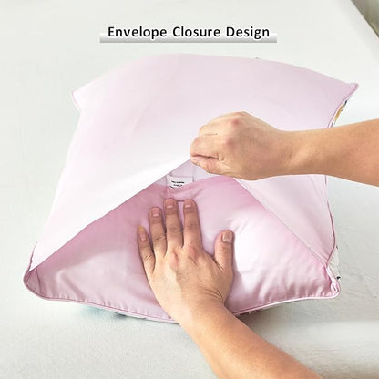 WINLIFE 100% Cotton Pillow Cases Set of 2 Aesthetic Shabby Floral Chic Printed Pillowcase Envelope Closure Pillow Cover, Soft & Breathable (Standard, 20'' x 26'')