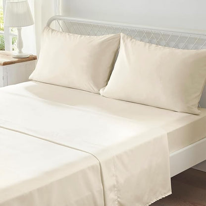 Zzlpp Full Comforter Set 7 Pieces, Cream Tufted Bed in a Bag with Comforter and Sheets, All Season Boho Bedding Sets with 1 Comforter, 2 Pillow Shams, 2 Pillowcases, 1 Flat Sheet, 1 Fitted Sheet