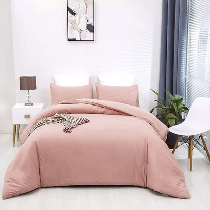 KAREVER Pink Comforter Set Twin Blush Bedding Set Girls Bed Comforter Set Breathable Blanket Teens Light Pink Lightweight Quilts Set Twin Size