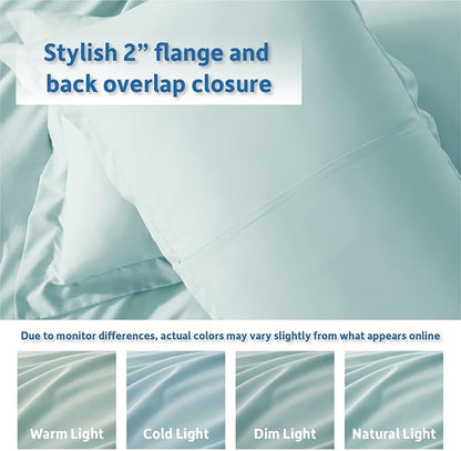 Nestl Light Blue California King Duvet Cover Sets - Soft Double Brushed Cal King Duvet Cover, 3 Piece, with Button Closure, 1 Duvet Cover 104x98 inches and 2 Pillow Shams
