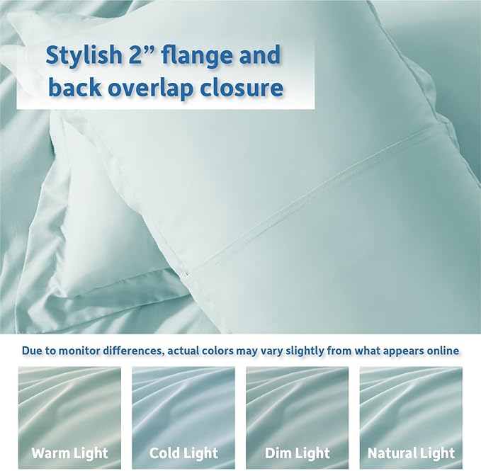 Nestl Light Blue Duvet Cover Full Size - Soft Double Brushed Full Size Duvet Cover Set, 3 Piece, with Button Closure, 1 Duvet Cover 80x90 inches and 2 Pillow Shams