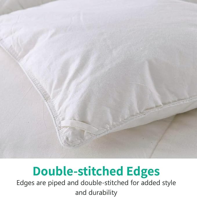 APSMILE Fluffy Down Feather Fibers Comforter King Size, Organic Cotton Cover Down Feather Fibers Duvet Insert for Warm Weather, High Fill Power Lightweight Blanket for Summer (Ivory White, 106x90)