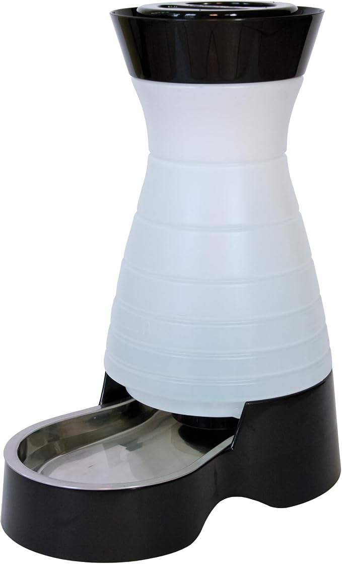 PetSafe Healthy Pet Water Station, 320 oz, Stainless Steel Bowl, Large | Gravity-Fed Pet Water Fountain Keeps Cats or Small Dogs Hydrated, Stainless Steel Bowl Is Dishwasher Safe