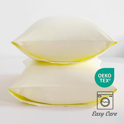 NTBAY King Pillow Cases Set of 2, 2 Pack Brushed Microfiber 20x40 Pillow Cases, Soft, Wrinkle, Fade, Stain Resistant Ivory Pillow Cases with Envelope Closure, 20x40 Inches, Ivory
