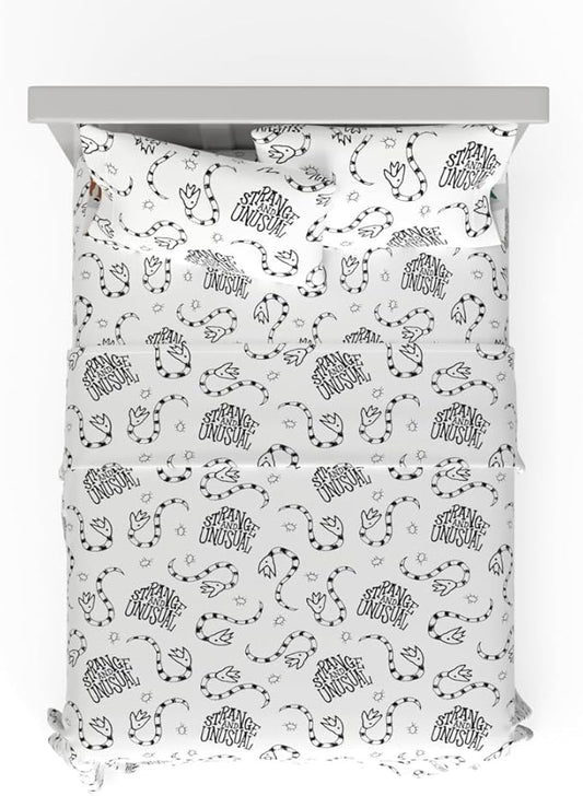 Franco Collectibles Beetlejuice Halloween Bedding Super Soft Microfiber Queen Sheet Set, College Dorm Essentials, (Officially Licensed Product)