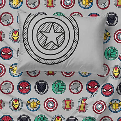 Marvel Avengers Iron Man Twin Comforter Set 5 Piece Kids Bedding, Multi