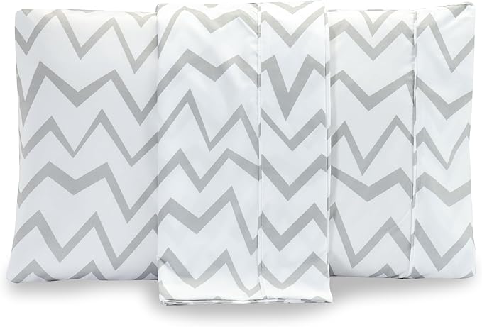 Elegant Comfort Luxury Ultra-Soft 2-Piece Pillowcase Set - 1500 Premium Hotel Quality Microfiber Double Brushed - Wrinkle Resistant, Standard/Queen, Chevron Pattern Gray