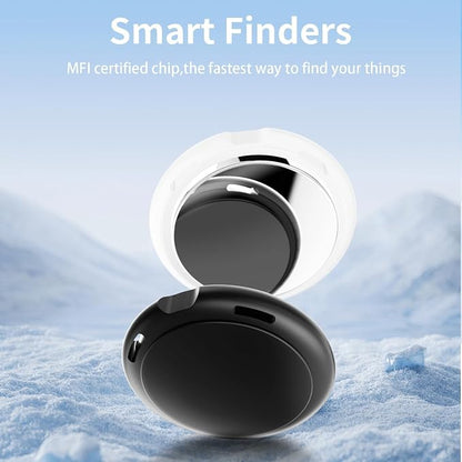 4Pack Tracker Tags MFi Certified Pair with Apple Find My iOS Only Bluetooth | Air Smart Tracking Tag Key Finder Item Locator Gloable Tracking for Pet Bag Wallet Dog Luggage Replaceable Battery Waterproof