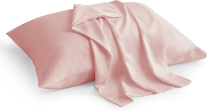 BEDELITE Pillow Cases Queen Size Set of 2, Rayon Derived from Bamboo, Cooling Pillow Cases for Hot Sleepers & Night Sweats, Breathable and Silky Soft Envelope Pillowcases(Coral, 20"x30")