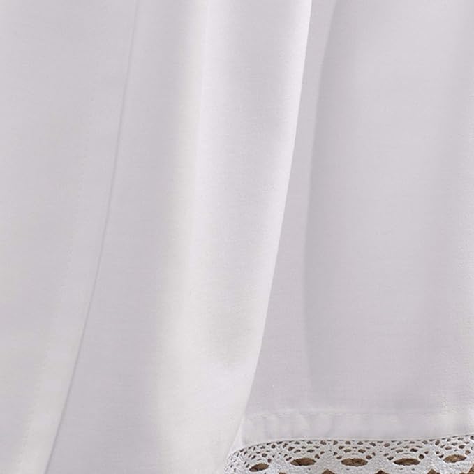 Laura Ashley Home - King Bedskirt, Luxury Bedroom Decor, Wrinkle & Fade Resistant (Crochet Ruffle White, King)