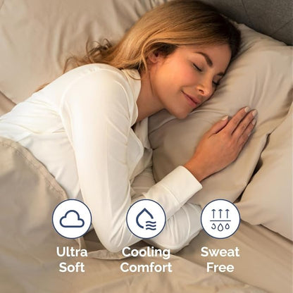 Full XL Bed Sheet - 4 Piece Full XL Bed Sheets Set - Soft, Breathable & Cooling - Hotel Luxury Bedding for Women, Men, Kids, Teens, Boys & Girls - Deep Pockets, Comfy, Fade and Wrinkle Free - Cream
