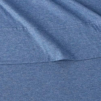 Amazon Basics 4 Piece Breathable Cotton Jersey Knit Bed Sheet Set with Deep Pockets, Stretchy Sheets, Queen, Chambray