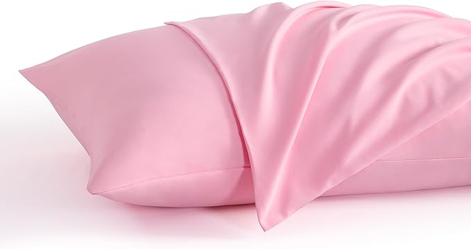 NTBAY Toddler Pillow Cases Set of 2, 2 Pack Brushed Microfiber 14x20 Pillow Cases, Soft, Wrinkle, Fade, Stain Resistant Pink Pillow Cases with Envelope Closure, 14x20 Inches, Pink