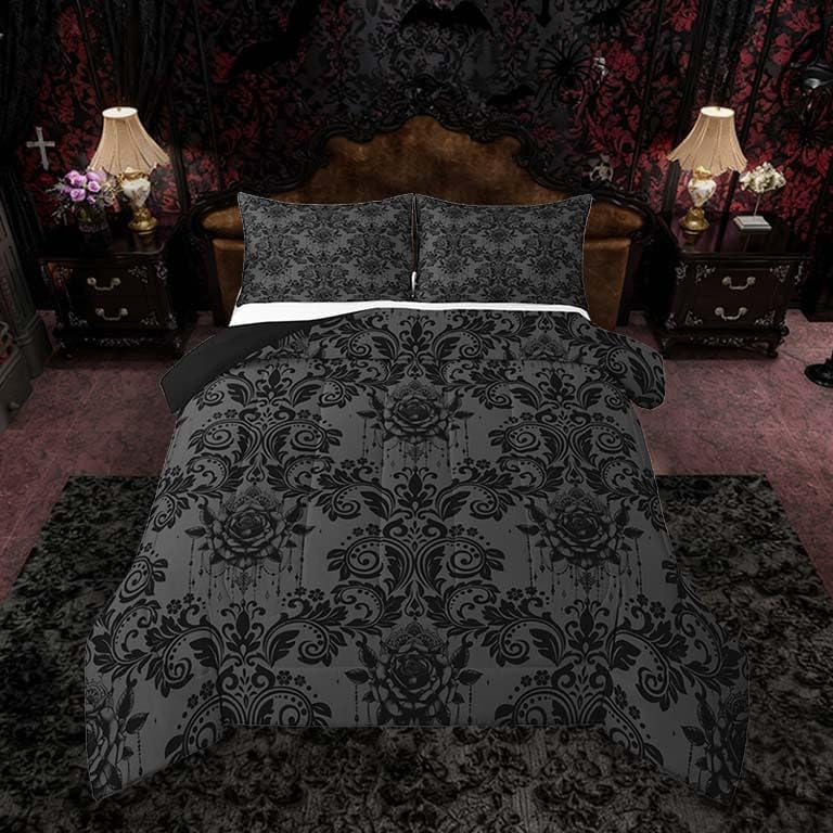 Feelyou Gothic Comforter Set King Size Bedding Set