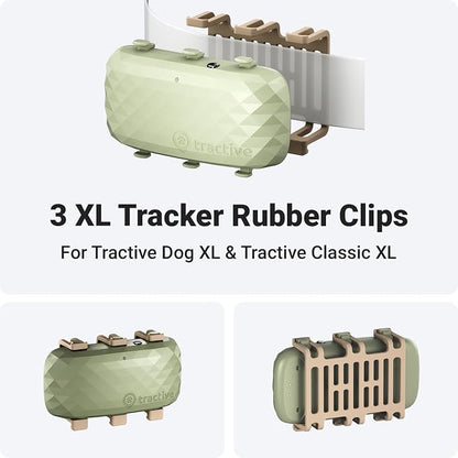 Tractive GPS Dog XL Tracker Rubber Attachment Clips (Pack of 3)