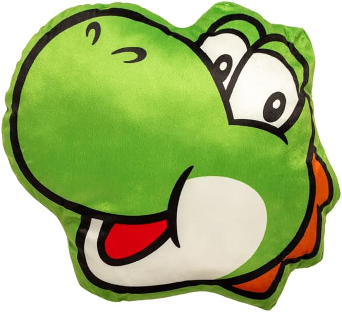 Nintendo Super Mario Yoshi Gaming Bedding Super Soft Plush Decorative Pillow, One Size, (Officially Licensed Product) By Franco
