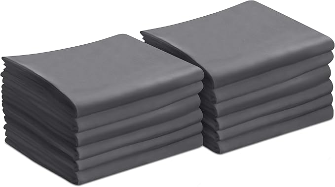 Utopia Bedding Queen Pillow Cases - 12 Pack - Envelope Closure - Soft Brushed Microfiber Fabric - Shrinkage and Fade Resistant Pillow Covers Queen Size 20 X 30 Inches (Queen, Grey)