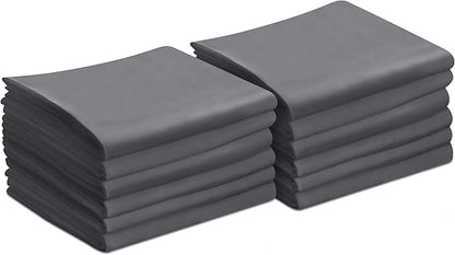Utopia Bedding Queen Pillow Cases - 12 Pack - Envelope Closure - Soft Brushed Microfiber Fabric - Shrinkage and Fade Resistant Pillow Covers Queen Size 20 X 30 Inches (Queen, Grey)