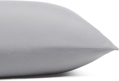 Basics Lightweight Super Soft, Wrinkle-Free, Breathable Luxury Microfiber 4 Piece Bed Sheet Set with 14-Inch Deep Pockets, Full, Dark Gray, Solid