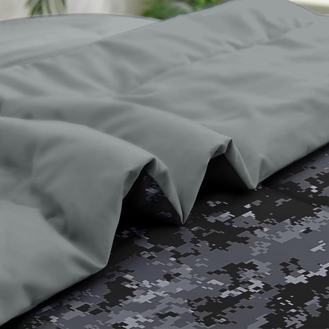 Comforter Set Full Size, Camouflage Camo Military 7 Pcs Bedding for Kids and Adults, Navy Army Desert Bed Sheet Sets with Fitted Sheet 2 Pillowcases & 2 Shams for Bedroom Bed Decor