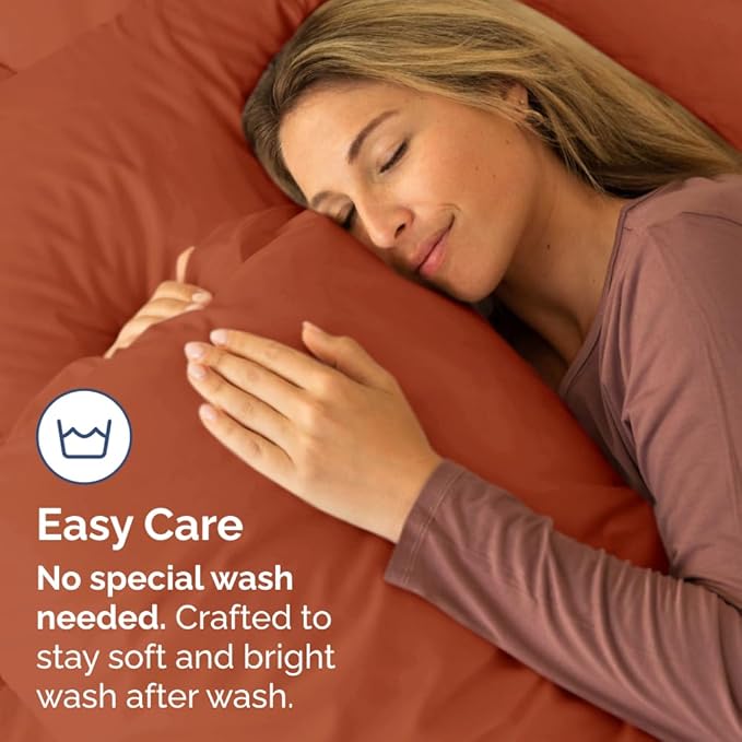 Body Pillowcases Set of 2-20x54 Long Body Pillow Case - Soft Body Pillow Cover for Sleeping & Side Sleepers - Comfy, Breathable & Wrinkle Free - Machine Washable w/Envelope Enclosure (Terracotta)