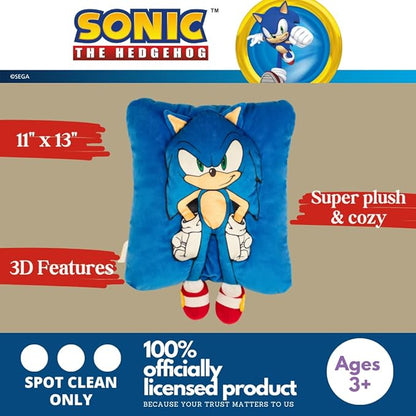 Sonic The Hedgehog Anime Kids Super Plush Cozy Snuggle (TM) Pillow (100% Officially Licensed Product) by Franco