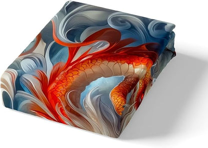 Feelyou Dragon Monster Bedding Set Twin Size Red Mighty Dragon Duvet Cover for Adult Kids Boys Girls Classical Monster Comforter Cover Set Wild Animal Bedspread Cover 2Pcs Zipper