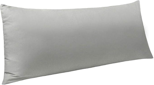 NTBAY Body Pillowcase - Brushed Microfiber 20x54 Pillowcase - Soft, Wrinkle-Free, Fade-Resistant, Stain-Resistant, Smoke Grey Body Pillow Cover with Envelope Closure - 20x54 Inches, Smoke Grey