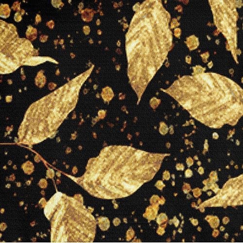 King Size Gold Leaves Duvet Cover Set Trendy Floral Bedding Sets Abstract Bed Set for Girls,Boys Bedroom Decor