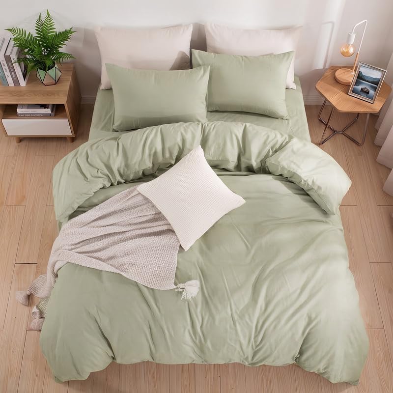 NEXHOME PRO Duvet Cover California King Size, 3 Pieces Cotton Bedding Set