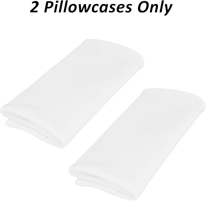 Stretch Pillowcases - Micro Jersey Knit & Ultra Soft, Standard Size - Set of 2 Pillow Cases, White